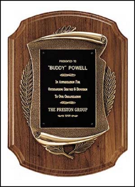 Walnut Plaque with Bronze Casting (11"x15")